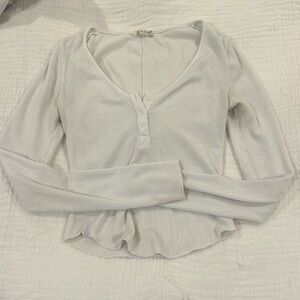 Free people white long sleeve - size XS - worn a few times